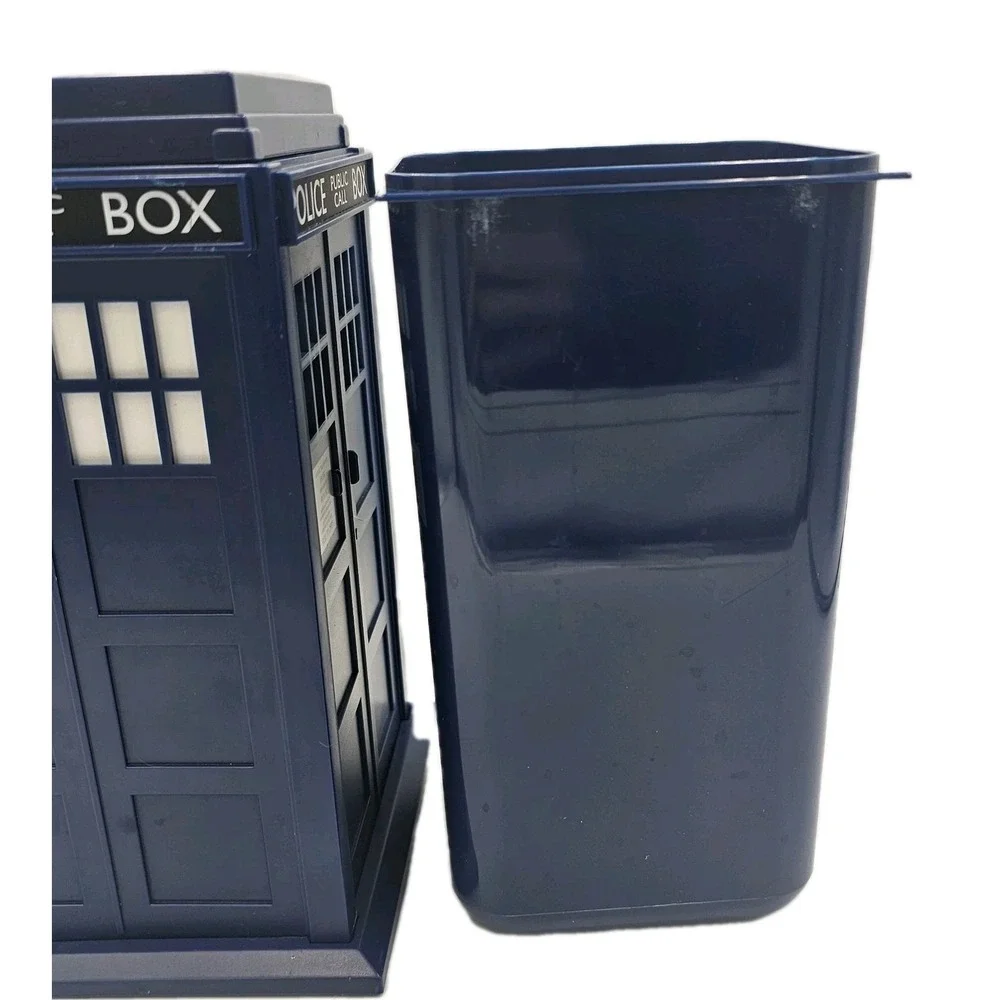 Doctor Who Tardis Cookie Jar 2004 Plastic Police Box BBC Collectible Not Tested